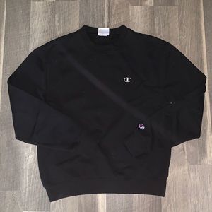 Authentic Black Champion Crew Neck